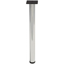 28" Desk Height Legs 3" Diameter - Single - Polished Chrome