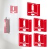 Fire Extinguisher Projecting Sign with Down Arrow - Shopping Office