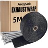 Arespark Exhaust Header Wrap, 2in x 16.5ft Black Heat Shield