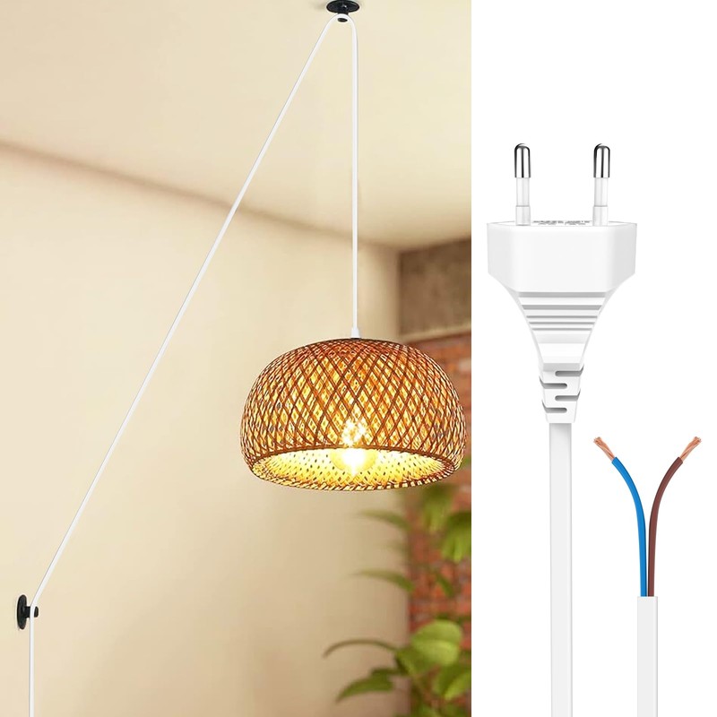 VIEVRE 2 pieces cable with plug, 3 m power cable,