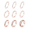 Tornito 9Pcs Stackable Eternity Ring Stainless Steel Band Knuckle Engagement