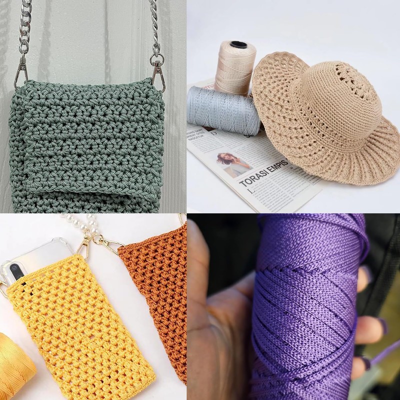 Cordón de macramé trenzado de poliéster