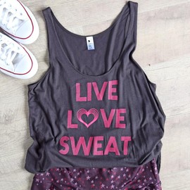Live Love Sweat Tank - Size: Medium