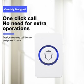 Elderly Care Call Bell Pregnancy Care Call Bell 110dB 4 Volume Levels 60+ Ringtone One Large Button Control with Lanyard for Seniors and Pregnant Women