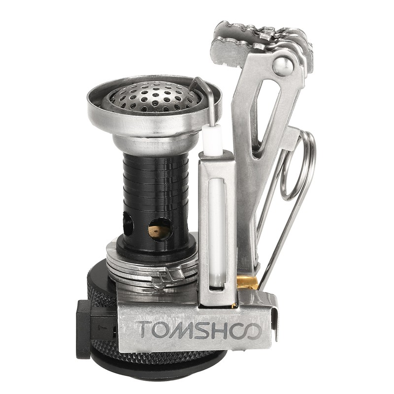 Mini Backpacking Canister Stove Burners Camping Outdoor Cooking Foldable Hiking