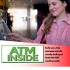 ATM Inside Vinyl Sign, 5" x 12" Sticker Decal, 3