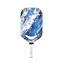 TADHG Pro Pickleball Paddle Edge-Free Thermoformed T700 Raw Carbon Fiber Face with High-Grit Spin Surface 16mm PP Honeycomb Core 8.19oz Racket for Competitive Play (Blue Wave)