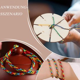 HSYTEK 5 Stück Knüpfstern Strickgabel, Knüpfstern Set, Kumihimo Flechtscheibe, Armband Strickscheibe, Makramee Board, Knüpfstern für Makramee Armbänder DIY Armbänder