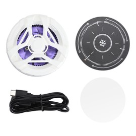 Mobile Phone Cooler Multifunctional Magnetic Semiconductor 3 Levels Adjustable 5500rpm Smartphone Cooling Fan for Most Smartphones White