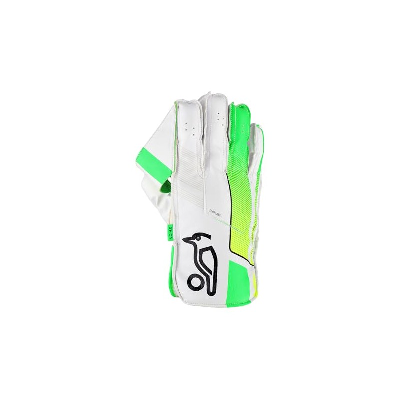 Kookaburra LC 4.0 Wicket Keeping Glove, Size Junior, Green/Yellow/White