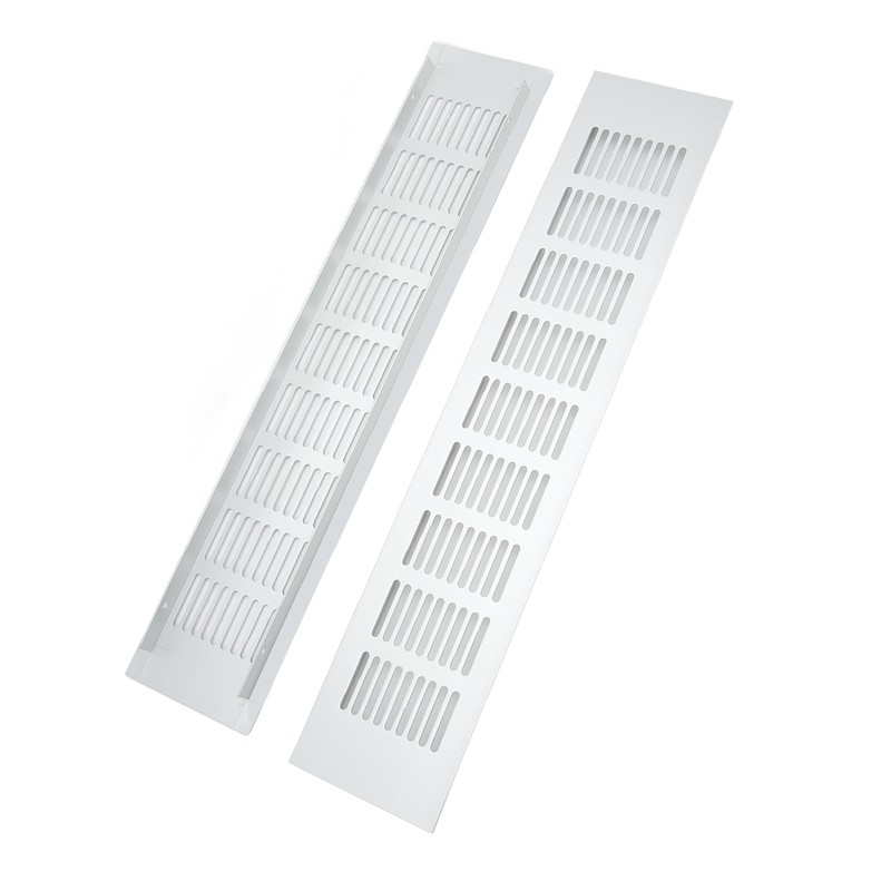 2 Pcs Air Vent Ventilation Grille Aluminium Alloy Rectangular Vent