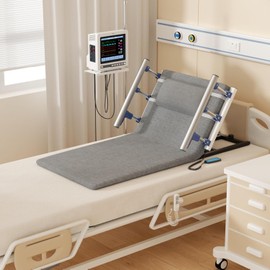 Respaldo Elevable Eléctrico con Reposabrazos Plegable, Elevador Eléctrico Ajustable para Cama, Soporte Lumbar para Espalda para Ancianos, Pacientes, Mujeres Embarazadas para Sentarse y Dormir