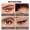 2 Pack 4-Tip Microblading Eyebrow Pen with 2 Brow Brushes,