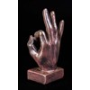 IDYL Modern sculpture figurine resin finger o.k. bronze-coloured. Dimensions: 9