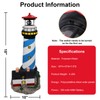 18" Solar Lighthouse with Rotating Beacon,Big Solar Powered Lighthouse,Outdoor Lighthouse