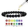 Chakra Natural Lava Stone Healing Diffuser Bracelet (Black)