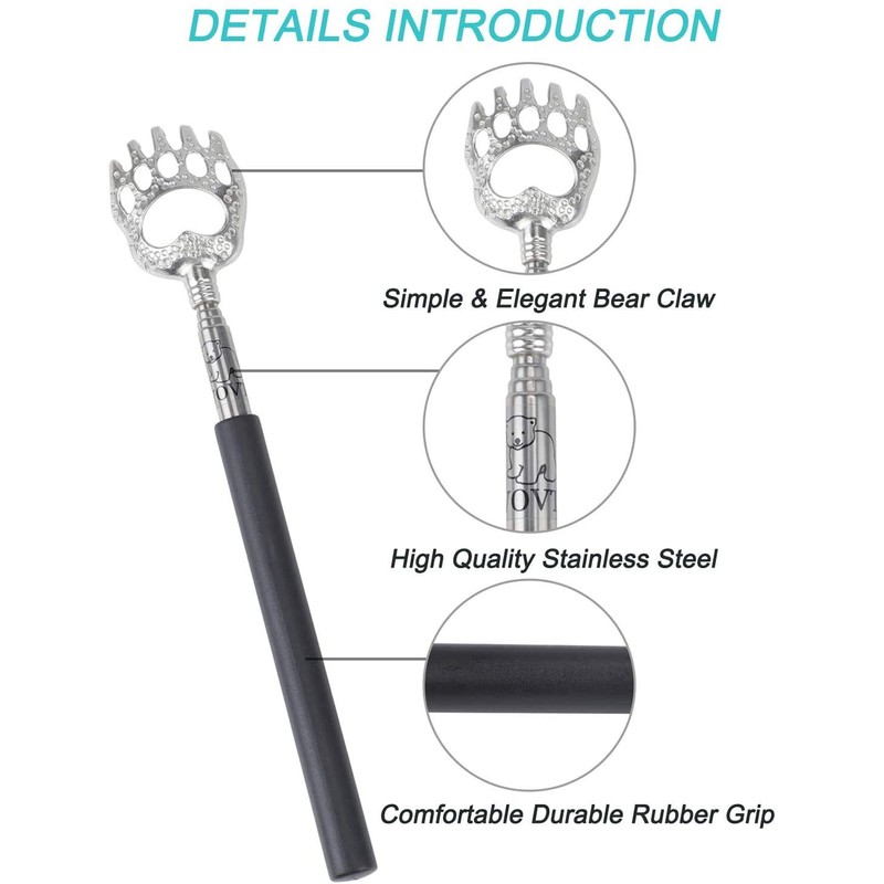 WOVTE Telescopic Portable Stainless Steel Set of 3