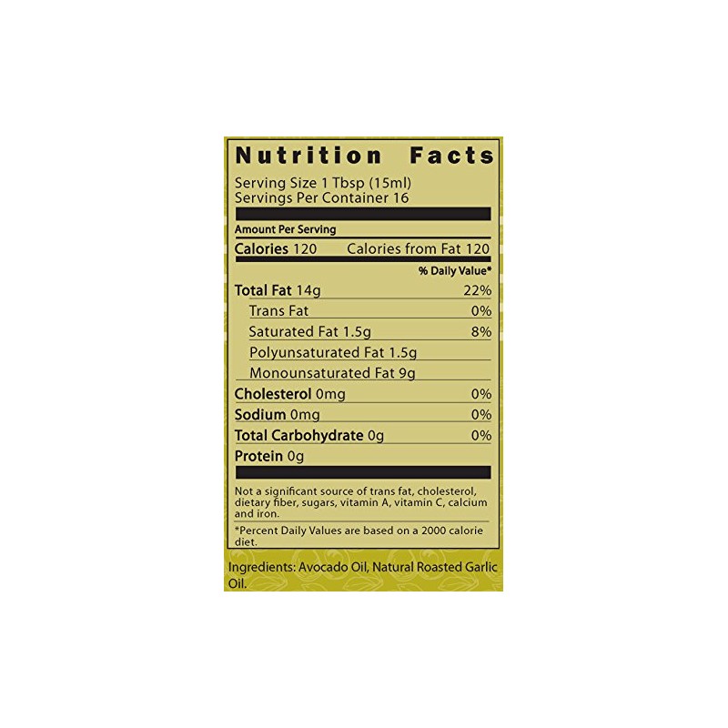 Pacifica Culinaria COLD PRESSED Extra Virgin Avocado Oil Made in
