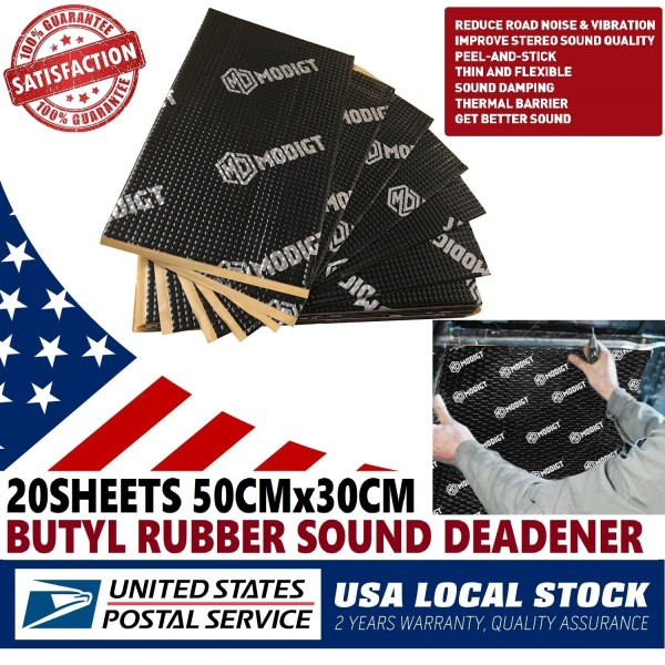 Modigt 2MM Butyl Sound Deadener Insulation Mat 2 for Auto