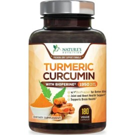 Nature's Nutrition Curcumina Cúrcuma 1950mg Con BioPerine 120 Cápsulas