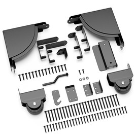 Sliding Gate Kit with Wheel,Heavy Duty Fence Gate Frame Kit for Deck Gate,Gate Hardware Kit with Roll Wheel for Outdoor Wooden Fences,No Sag Gate Corner Brace Bracket for Driveway/Pool/Porch Gate