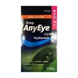 Drop 드롭 애니아이 렌즈 습윤액 15ml X 1개 드롭액 렌즈용액 Drop Any-i Lens Moisturizing Solution 15ml x 1