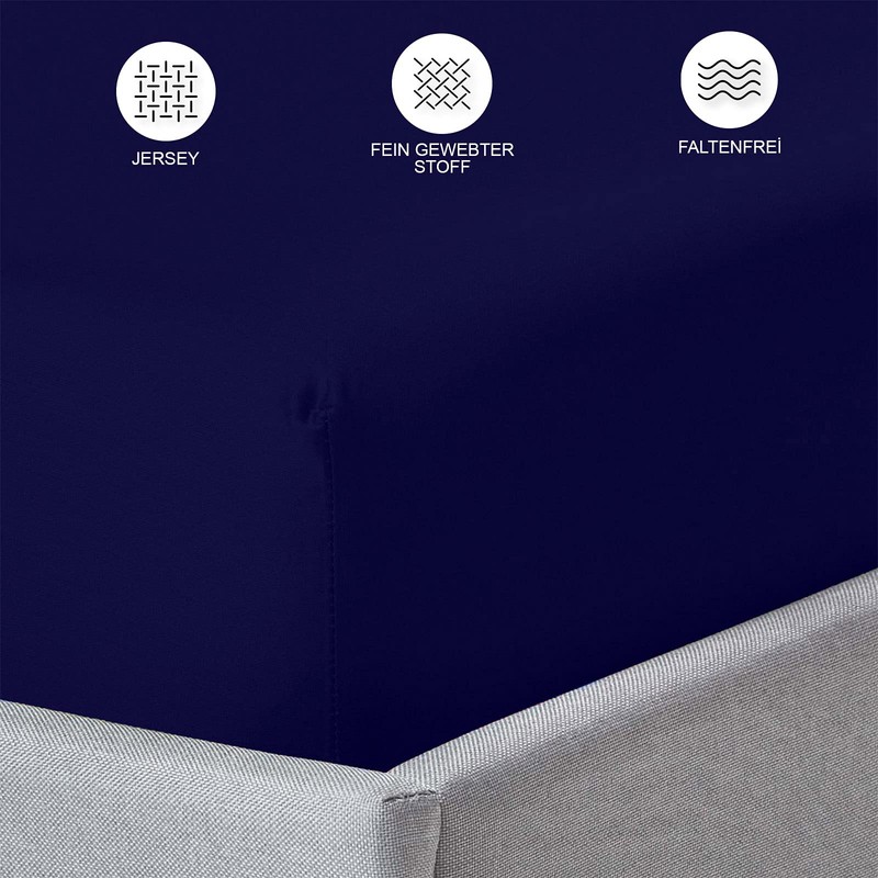 Buymax Fitted Sheet 90 x 200 cm Cotton 100% Jersey