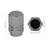 X AUTOHAUX 8pcs Grey Tire Stem Valve Caps Wheel Valve