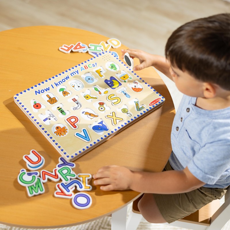 Melissa & Doug Wooden Alphabet Sound Puzzle - Wooden Puzzle