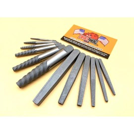 Drill Hog Easy Out Set Screw Extractor Set 12 Pc Spiral & Square Type Combo Set Drill Hog®
