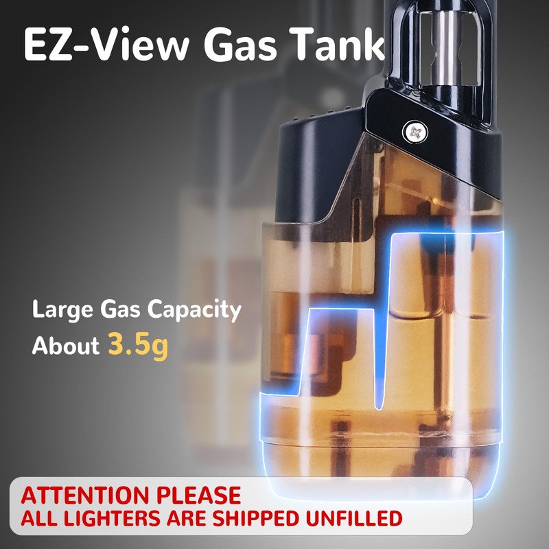 2 Pack Torch Lighter Mini Butane Multipurpose Utility Lighters with