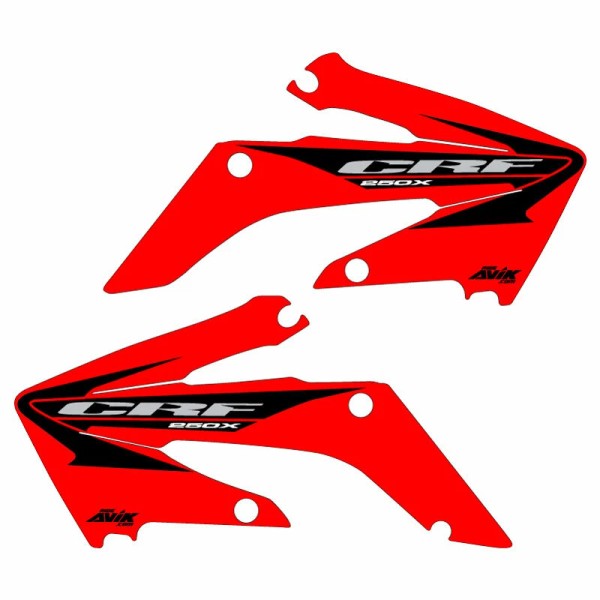 Unbranded CRF250x 2004-2016 shroud graphics wing style red FREE SHIPPING!!