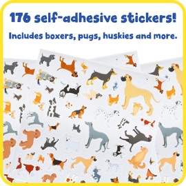 READY 2 LEARN Foam Stickers - Dogs - Pack of 176 - Self-Adhesive Stickers for Kids - 3D Puffy Dog Stickers for Laptops, Party Favors and Crafts