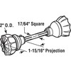 Prime-Line E 28317 Mortise Style Fluted Glass Door Knobs -