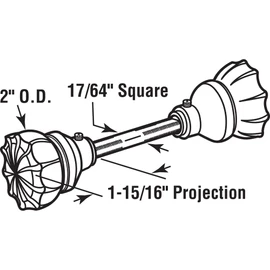 Prime-Line E 28317 Mortise Style Fluted Glass Door Knobs - Perfect for Replacing Broken Antique Lock Sets on Interior Doors, Features 2 In. Outside Diameter Knobs, Classic Bronze (1 Set)