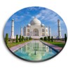 1 x Round MDF Magnet - Indian Taj Mahal Building