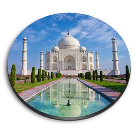 1 x Round MDF Magnet - Indian Taj Mahal Building India 15742