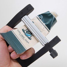 Doremy Toothpaste Squeezer Tube Wringer Dispenser Matte Plastic and Stainless Steel Aid for Cooking, Pet - Dispenser, Baking, Hair Salon, Cosmetics, Paint Tube, Color Dye (Black)