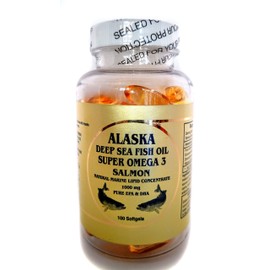 Omega 3 de salmón de Alaska 1000 mg 100 cápsulas blandas
