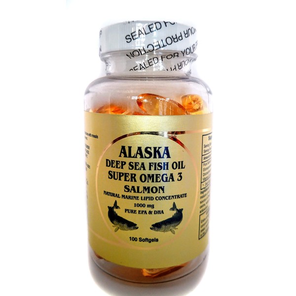 Omega 3 de salmón de Alaska 1000 mg 100 cápsulas