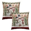 Giwawa Winter Snowman Throw Pillow Covers 18x18 Inch Set of