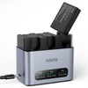 llano 3-Pack LP-E17 Battery & 30W Fast Charger Set:3-Slot for