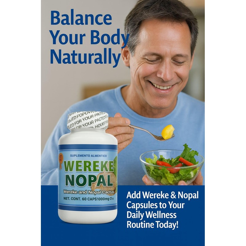 Wereke & Nopal Capsules – 60 Count (1000 mg Each)