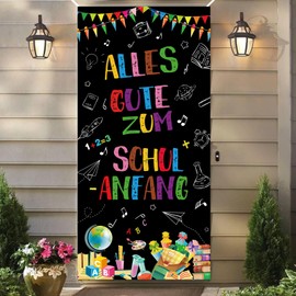 XINDY Alles Gute Zum Schulanfang Banner für Einschulung Deko, Einschulung Banner Schuleinführung Tür Deko Schulanfang Hintergrund Banner Photo Booth Deko Einschulung Mädchen Junge 1. Schultag Deko