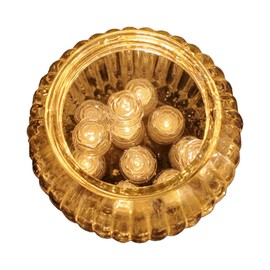 Zhiweikm Bright LED Battery Operated Flameless Tea Light, Submersible Tea Candle Waterproof Decorations Underwater Vase Light for Party & Wedding, Pack of 12 (Warm)