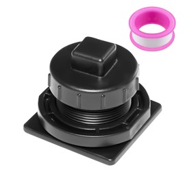 BREADEEP 1 Pack Stock Tank Drain Plug Fit for Rubbermaid Commercial 50 70 100 150 300 Gallon Stock Tanks, Stock Tank Plug Fit for Rubbermaid Stock Tank - Black