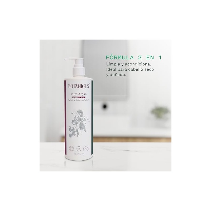 Botanicus Shampoo de Argán Reparador e Hidratante 2 en 1