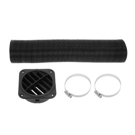TUCKBOLD Car Truck RV Bus Van Boat Car Heater Duct Kit Car Heater Duct Pipe Hose Set with Heater Pipe Air Vent Outlet Cover 60mm ID 80cm Max l