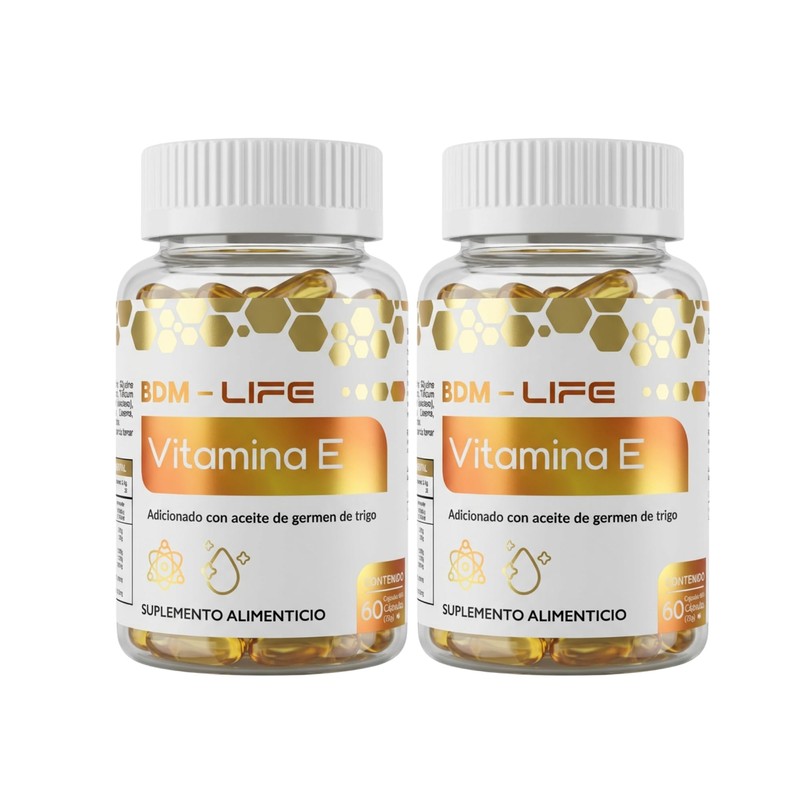 BDM LAB Vitamina E 2x1 60 cápsulas c/u Suplemento Alimenticio