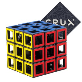 Meffert’s Hollow Cube 3x3x3 Puzzle - Very Difficult Unique 3x3 Cube Style - Includes Crux Sticker